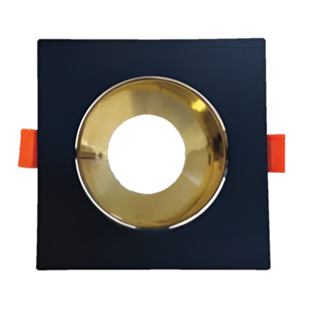 ERKled ERK5596 Sıva Altı Siyah-Gold Kare Spot Kasası