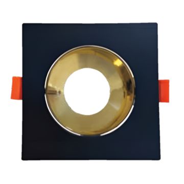 ERKled ERK5596 Sıva Altı Siyah-Gold Kare Spot Kasası