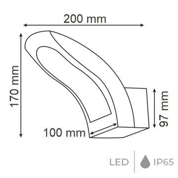 HOROZ 076-040-0015 SUPERB 15 Watt Siyah Dış Mekan LED Aplik (Metal Kasa)