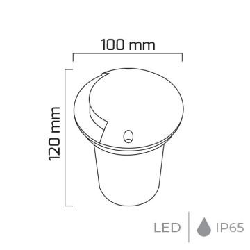 GOYA GY 6244 3 Watt Tek Yönlü Yere Gömme LED Armatür - Gün Işığı (3000K) - IP65