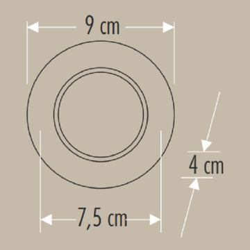 CATA CT-5262 Tiger 12 Watt Sıva Altı Beyaz-Siyah Yuvarlak LED Spot - Ilık Beyaz (4000K)