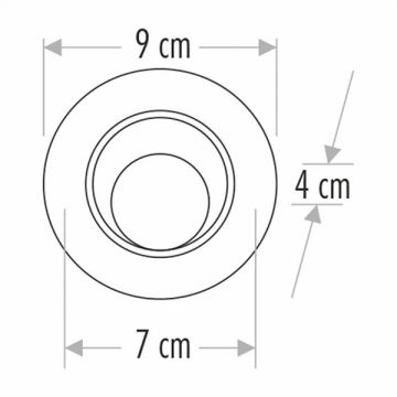 CATA CT-5252 Akik 7 Watt Sıva Altı Krom-Siyah Yuvarlak LED Spot