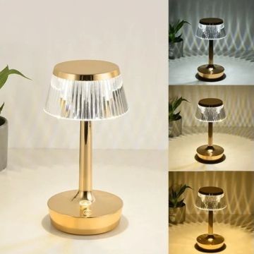 CATA CT-8434 Rio Şarjlı, Dimlli, Dokunmatik LED Masa Lambası - 3 Işık Renkli (Beyaz + Ilık Beyaz + Gün Işığı)