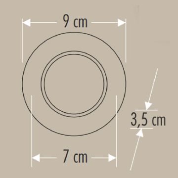 CATA CT-5261 Başak 8 Watt Sıva Altı Siyah Yuvarlak LED Spot - 3 Işık Renkli (Beyaz + Ilık Beyaz + Gün Işığı)