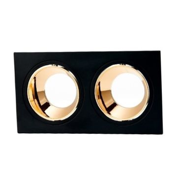 ERKled ERK5588 Sıva Altı Siyah-Gold İkili Spot Kasası