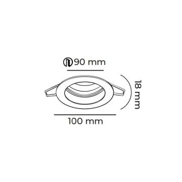 MOLLED MOL1680BB Beyaz Sıva Altı Yuvarlak Spot Kasası (Metal)