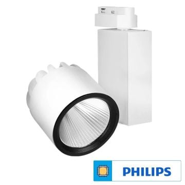 Braytron BD30-70430 Beyaz Kasa 40 Watt Trifaze PHILIPS LED Ray Spot - Beyaz Işık (6500K)