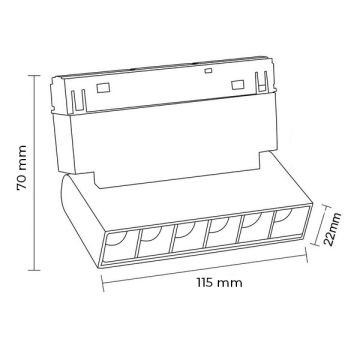 FORLIFE FL-6621 R 6 Watt Rose Bakır Kompakt Lensli Hareketli Magnet Armatür (OSRAM LED)