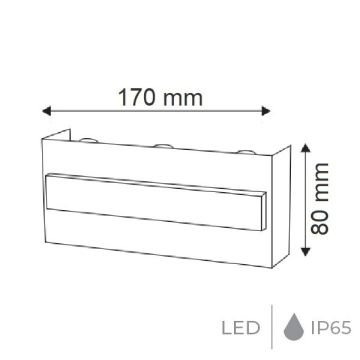 HOROZ 076-042-0012 TWIST 12 Watt Siyah Dış Mekan LED Aplik - Metal Kasa - Ilık Beyaz (4200K)