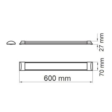 HELIOS HS 2807 18 Watt 60 cm LED Bant Armatür