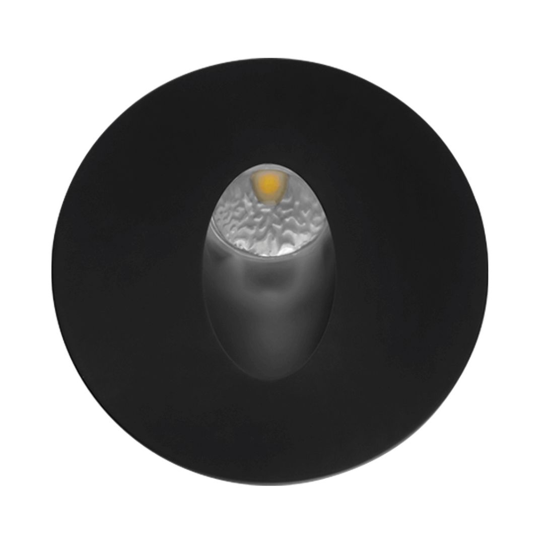 goldX ZE561-BK 3 Watt Siyah Sıva Altı Yuvarlak LED Merdiven Armatürü
