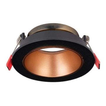ACK AH03-07221 Siyah-Rose Gold Sıva Altı Yuvarlak Spot Kasası (Metal)