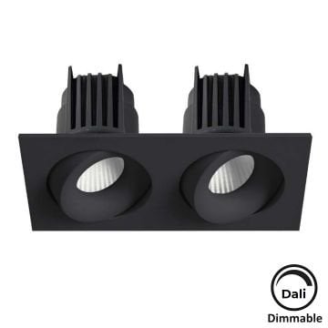 MOLLED MOL6109M Dali Dimli 2x12 Watt Siyah Kasa Sıva Altı İkili LED Spot