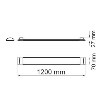 HELIOS HS 2808 36 Watt 120 cm LED Bant Armatür