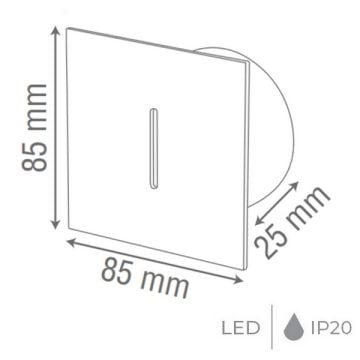 goldX ZE195 2 Watt Siyah/Beyaz Sıva Altı Kare LED Merdiven Armatürü (SAMSUNG LED)