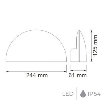 HOROZ 076-003-0006 ARDIÇ 5.5 Watt Siyah Dış Mekan LED Aplik (Metal Kasa)