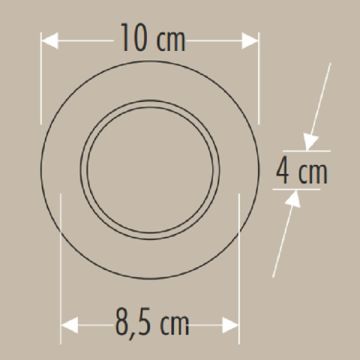 CATA CT-5258 Zebra 6 Watt Siyah-Krom Downlight Armatürr - Beyaz Işık (6400K)