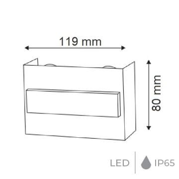 HOROZ 076-042-0007 TWIST 7 Watt Siyah Dış Mekan LED Aplik - Metal Kasa - Ilık Beyaz (4200K)