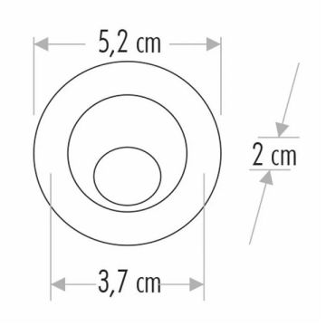 CATA CT-5268 1.5 Watt Siyah LED Manda Gözü Spot