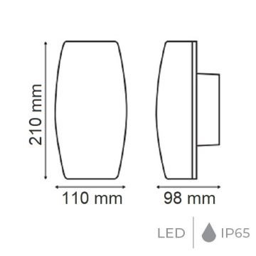 HOROZ 076-057-0010 OPERA 10 Watt Siyah Dış Mekan LED Aplik - Plastik Kasa - Ilık Beyaz (4200K)