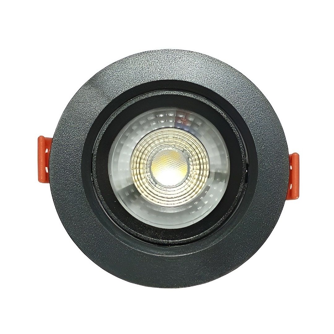 ACK AD01-00531 5 Watt Siyah Kasa Sıva Altı Yuvarlak LED Spot - Beyaz Işık (6500K)