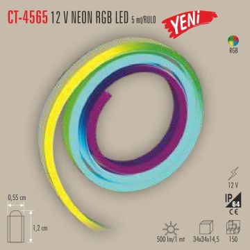 CATA CT-4565 12 Volt RGB Neon Led [5 Metre]