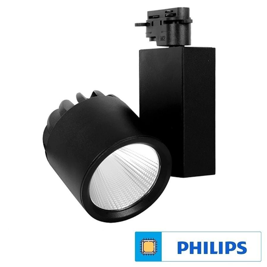 Braytron BD30-50431 Siyah Kasa 30 Watt Trifaze PHILIPS LED Ray Spot - Beyaz Işık (6500K)