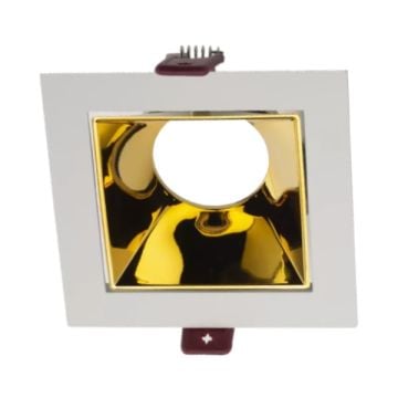 ERKled ERK5574 Sıva Altı Beyaz-Gold Kare Spot Kasası