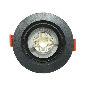 ACK AD01-00501 5 Watt Siyah Kasa Sıva Altı Yuvarlak LED Spot - Gün Işığı (3000K)