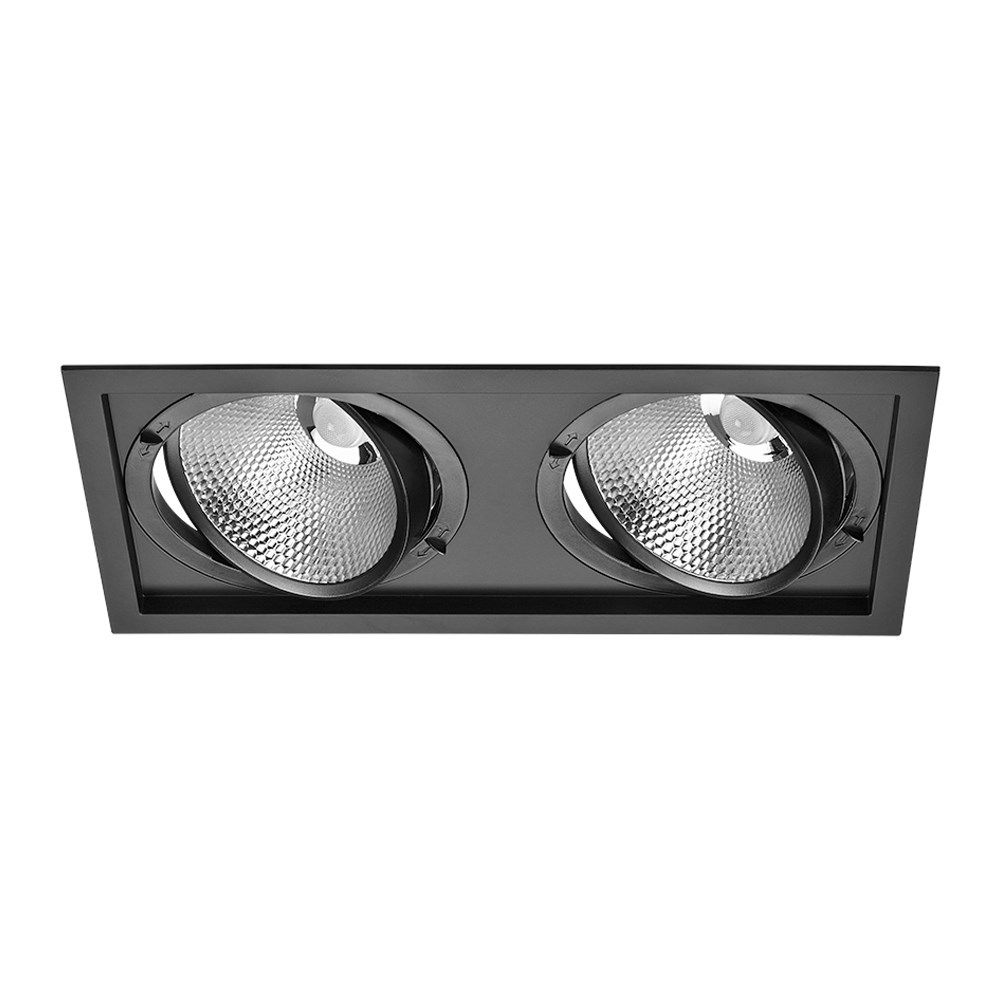 goldX ZE755-BK Siyah Kasa 2x40 Watt İkili LED Mağaza Spotu (SAMSUNG LED & TRIDONIC Driver)