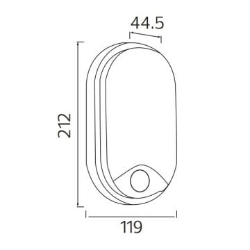 HOROZ 071-012-0010 HECTOR 10 Watt Beyaz Sensörlü Dış LED Mekan Aplik - Ilık Beyaz (4200K)