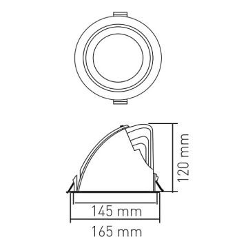 CreaLight AD36-01300 36 Watt Salyangoz LED Spot - OSRAM LED & OSRAM Driver - Gün Işığı (3000K)