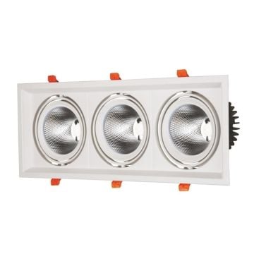 FORLIFE FL-2192 B60 Beyaz Kasa 3x20 Watt Üçlü AR111 LED Spot