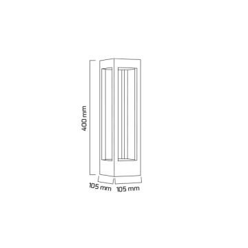 GOYA GY 6259 7 Watt Siyah 40 cm LED Bollard Armatür - Gün Işığı (3000K) - IP65 - Metal