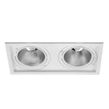 goldX ZE755-WH Beyaz Kasa 2x20 Watt İkili LED Mağaza Spotu (SAMSUNG LED & TRIDONIC Driver)