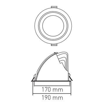 ACK AD36-00410 30 Watt Salyangoz LED Spot - Ilık Beyaz (4000K)