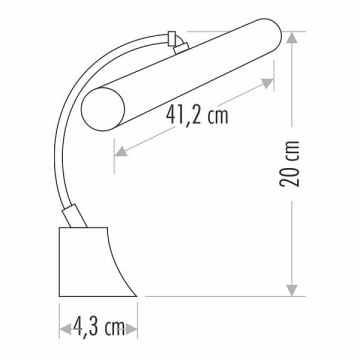 CATA CT-5207 Kuğu 6 Watt 41 cm Krom LED Tablo Apliği