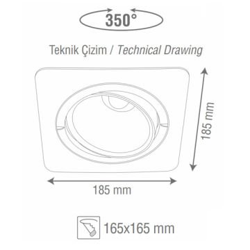 goldX ZE774-WH Beyaz Kasa 40 Watt Kare LED Mağaza Spotu (SAMSUNG LED & TRIDONIC Driver)