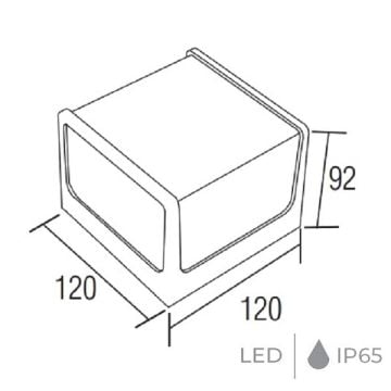 HOROZ 076-068-0008 CUBE 8 Watt Siyah Dış Mekan LED Aplik - Plastik Kasa - Ilık Beyaz (4200K)