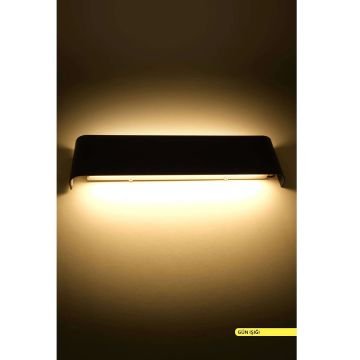 ACK AH07-03301 2x6 Watt Siyah Çift Yönlü LED Aplik - Gün Işığı (3000K)