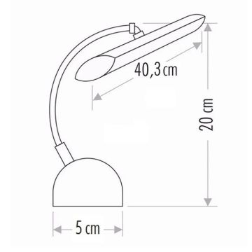 CATA CT-5212 Kuğu 7 Watt 40 cm Krom LED Tablo Apliği