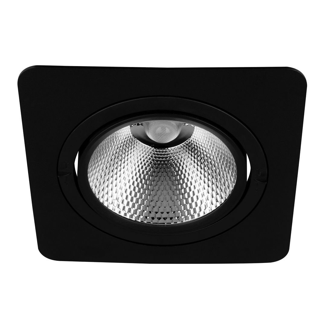 goldX ZE774-BK Siyah Kasa 30 Watt Kare LED Mağaza Spotu (SAMSUNG LED & TRIDONIC Driver)