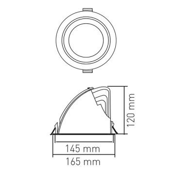CreaLight AD36-00310 30 Watt Salyangoz LED Spot - Ilık Beyaz (4000K)