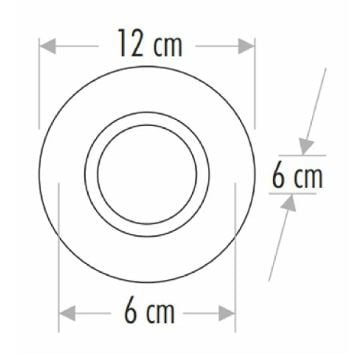CATA CT-6642 Mine Şeffaf-Krom Kristal Spot Kasası