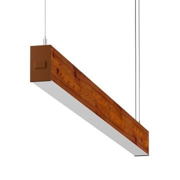 GOYA GY 8031-150-65-C 42 Watt 150 cm Ahşap (Koyu Ceviz) Desenli Lineer Sarkıt Avize