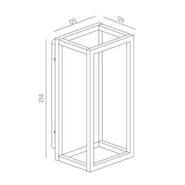 JUPITER LW939 9 Watt Antrasit Dış Mekan Aplik - Metal - Gün Işığı (3000K)