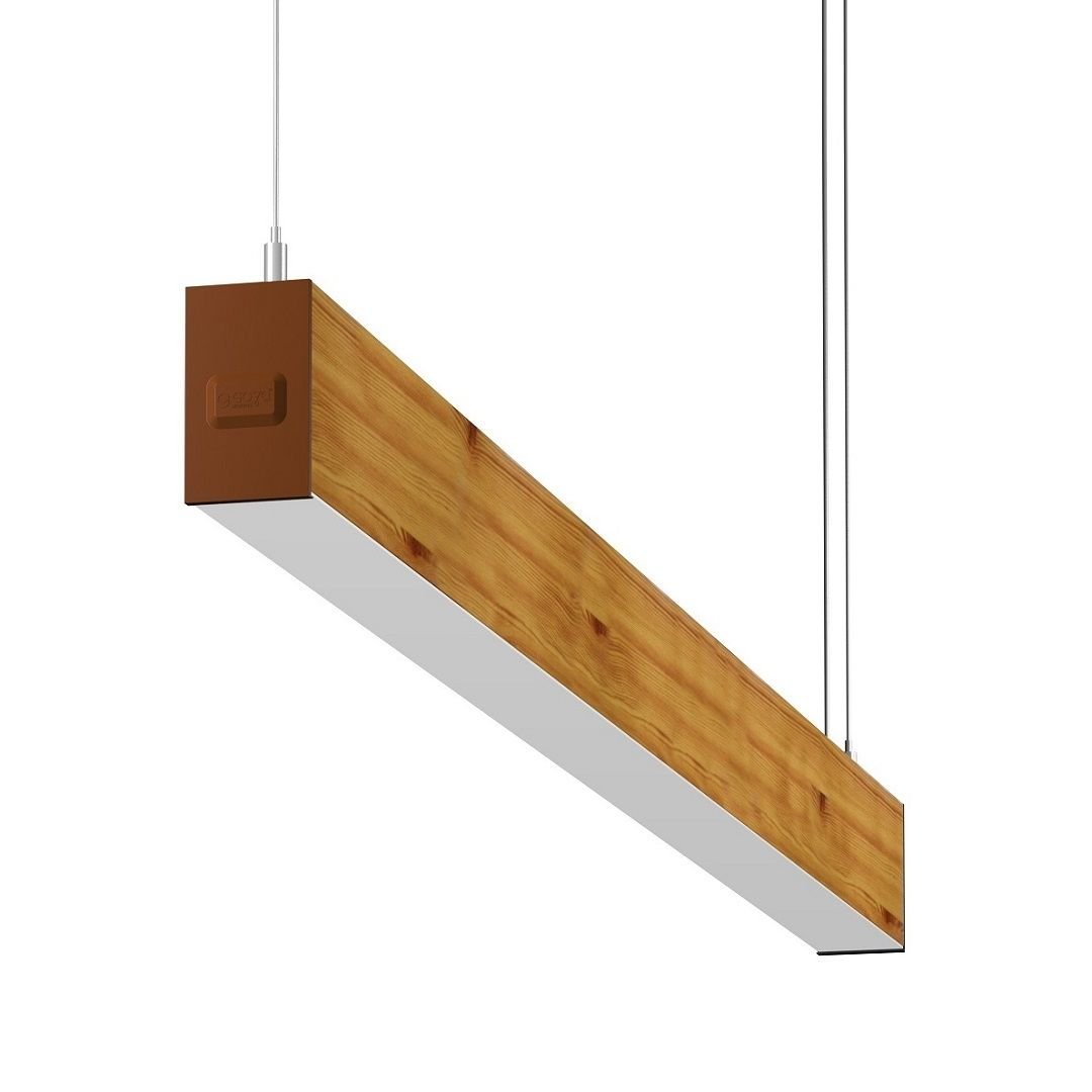 GOYA GY 8031-150-62-C 34 Watt 150 cm Ahşap (Ceviz) Desenli Lineer Sarkıt Avize