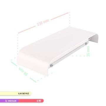 ACK AH07-03210 2x3 Watt Beyaz Çift Yönlü LED Aplik - Ilık Beyaz (4000K)