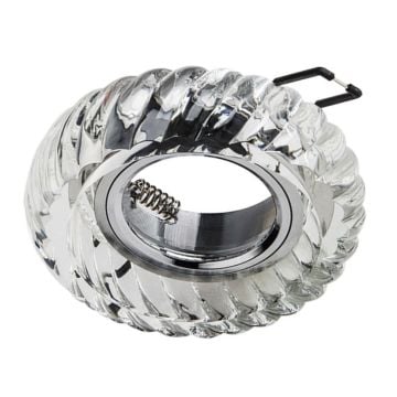 CATA CT-6600 Gardenya LED Efektli Şeffaf-Krom Kristal Spot Kasası