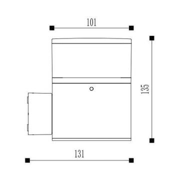 JUPITER LG912 6 Watt Antrasit Dış Mekan LED Aplik - Metal - Gün Işığı (3000K)